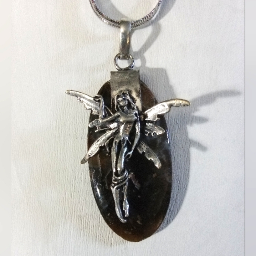 Stick Agate Fairy Pendant